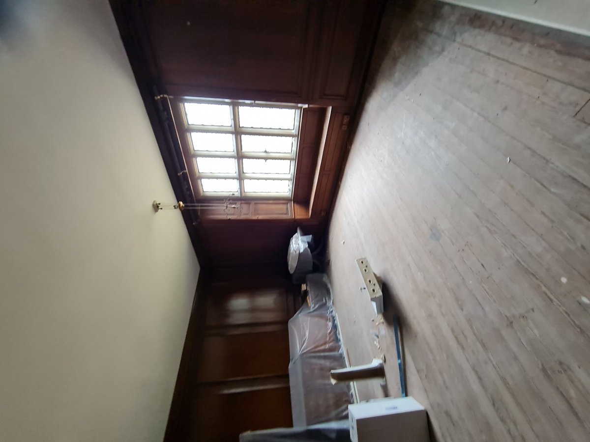 Period property hallway with original features painted